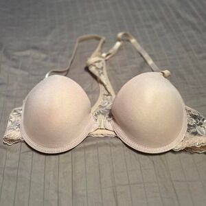 cream colored push up bra